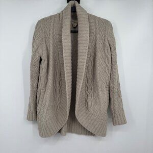 Barefoot Dreams - Cozychic Cable Shawl Cardi in Linen Woman’s size XS sweater ta